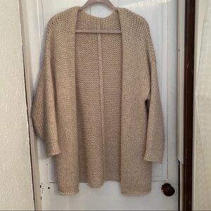 Cozy Cream Alpaca Open-Front Cardigan